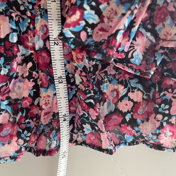 Reset by Jane Megan Black & Pink Floral Skirt Size Large - Picture 8 of 8